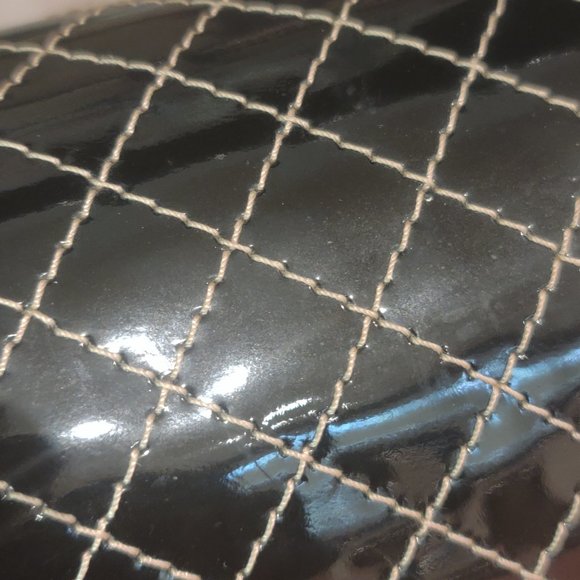 Eric Javits Embossed-Trimmed Wicker Handle Bag * Preowned * - Picture 6 of 13